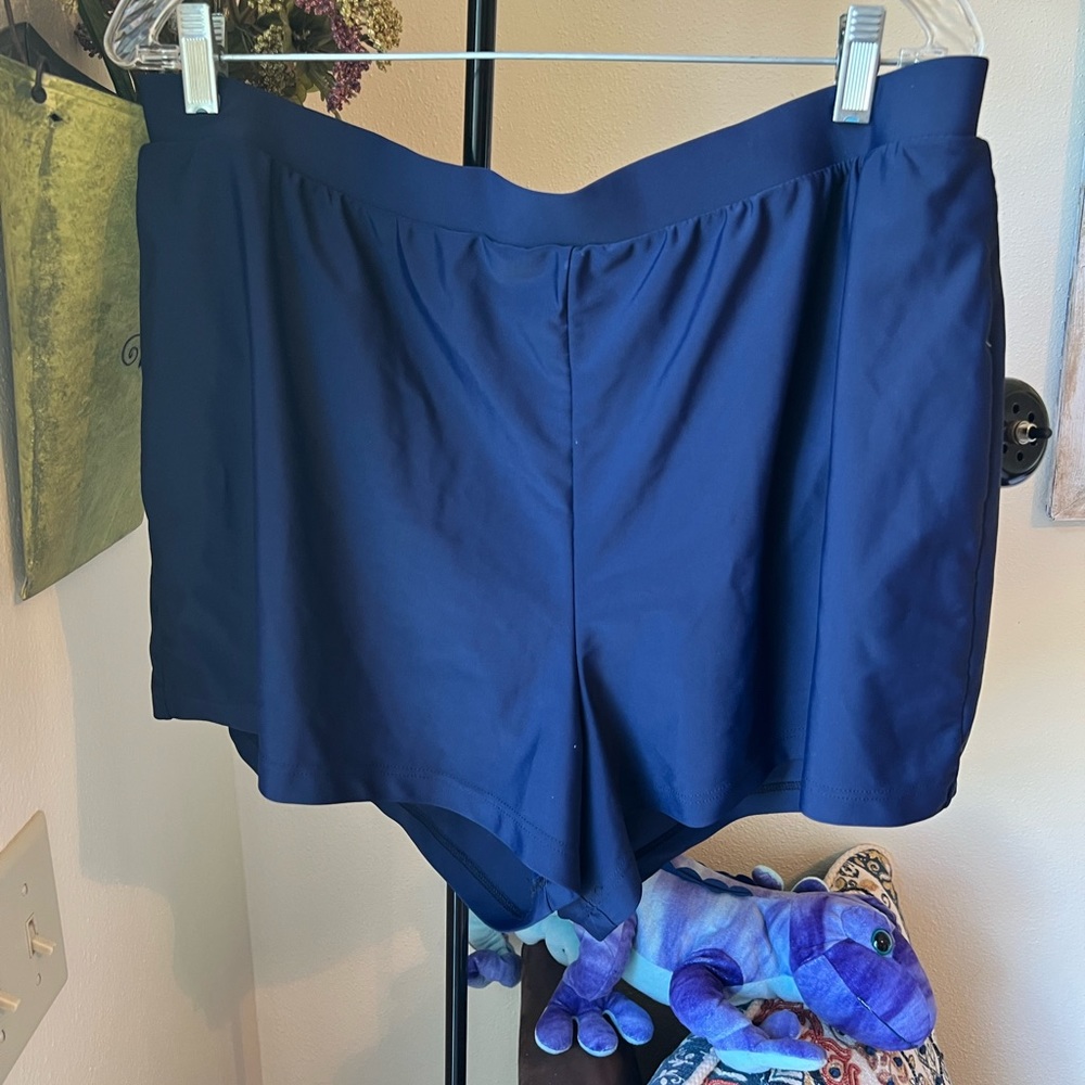 Woman’s swim shorts, Plus Size 18, Navy Blue Swim Bottoms